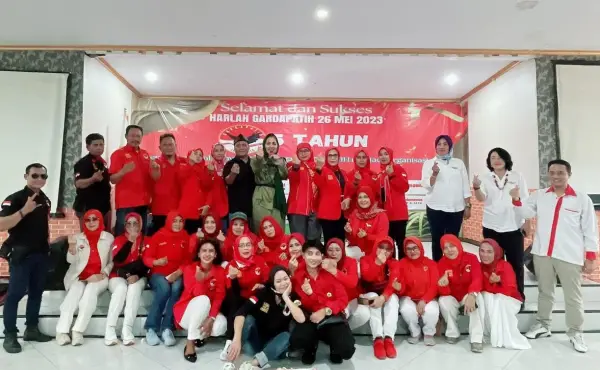 Camellia Pandu Winata, seorang organisatoris dan Caleg DPR RI asal PKB nomor urut 3, hadir dalam perayaan ulang tahun Garuda Pengawal Merah Putih (Gardapatih)  | Foto: Istimewa