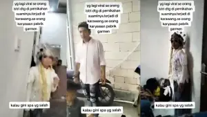 Viral di TikTok Istri Datang ke Nikahan Suami di Jabar: Ini Dinas Keluar Ya? (Sumber : TikTok @ndrian)