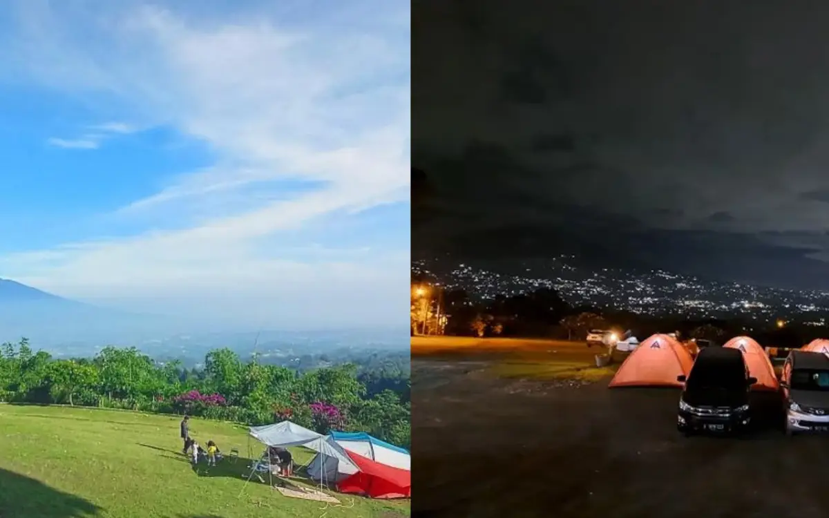 View City Light dan Gunung Salak dari Tempat Camping di Bogor Ini Keren Pisan
