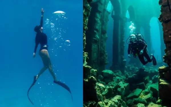 4 Perbedaan Free Diving (kiri) dan Scuba Diving (kanan), Kenali Sebelum Mencobanya