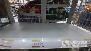 Stok beras kosong. (Sumber : SU/Ibnu)