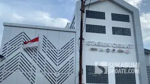Wajah baru Stasiun Cisaat di Kampung Cibatu Pos, Desa/Kecamatan Cisaat, Kabupaten Sukabumi. | Foto: SU/Asep  Awaludin