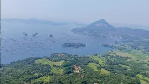 View Waduk Jatiluhur dari Puncak Gunung Lembu. | Instagram/@wauliakhamil (Sumber : Instagram/@wauliakhamil)