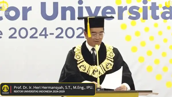 Universitas Indonesia Sambut Pemimpin Baru, Profesor Heri Hermansyah Dilantik Hari Ini. (Sumber : YouTube/@Universitas Indonesia).