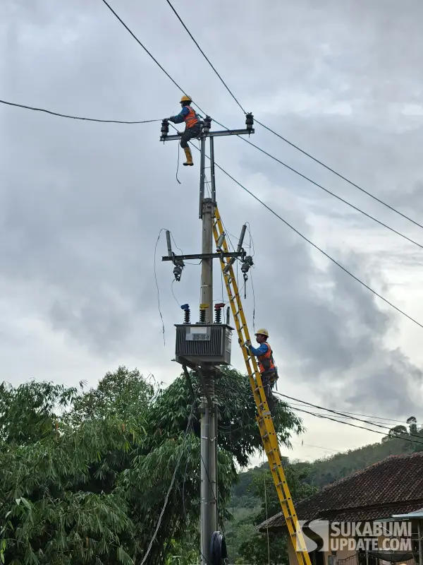 Perbaikan jaringan listrik terdampak bencana alam di Sukabumi Cianjur (Sumber: Istimewa)