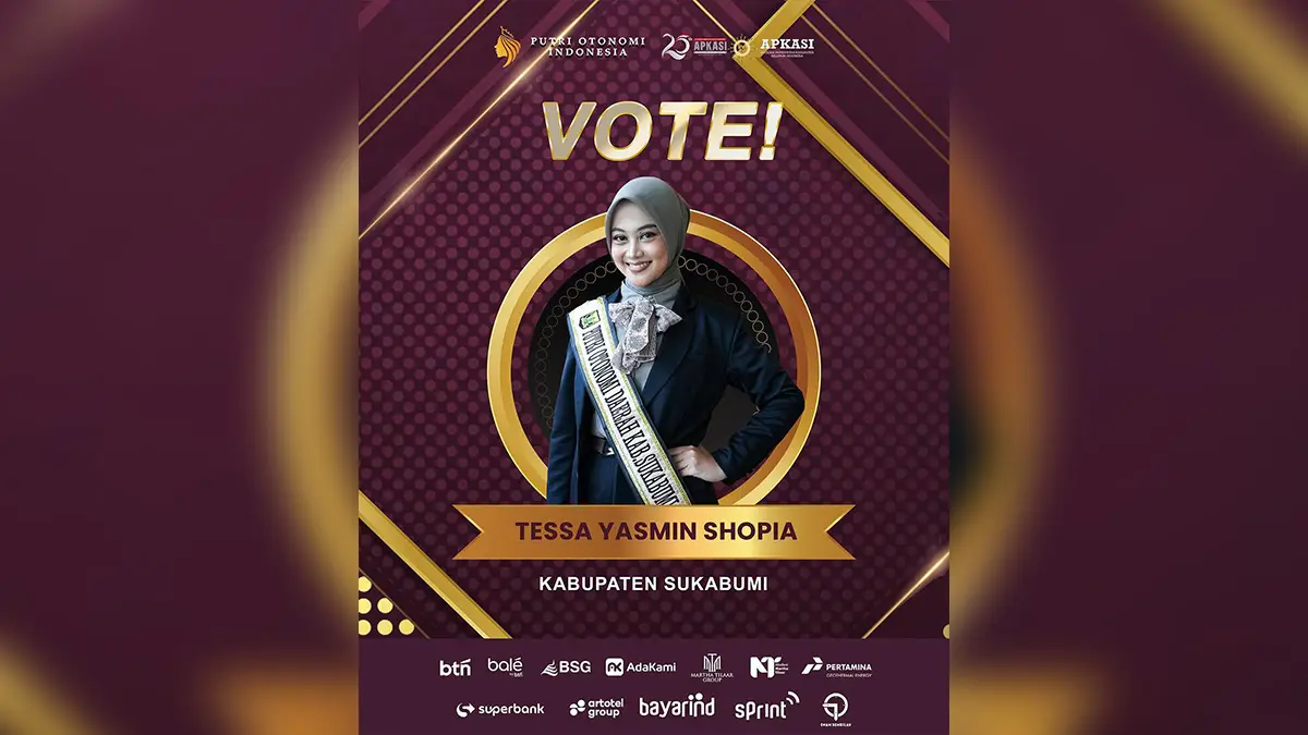 Ayo Vote! Tessa Yasmin Shopia Wakili Sukabumi di Pemilihan Putri Otonomi Indonesia 2025