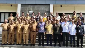 Rapat Koordinasi Forum CSR Kabupaten Sukabumi 2025 yang digelar di Ruang Rapat PT Amerta Indah Otsuka, Kecamatan Cicurug, Senin (7/7/2025). | Foto : Dok. Perkim