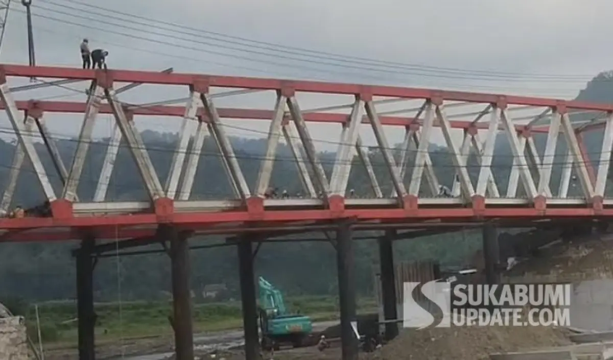 Cuaca Jadi Tantangan, Progres Perbaikan Jembatan Cidadap Sukabumi Sudah 69 Persen