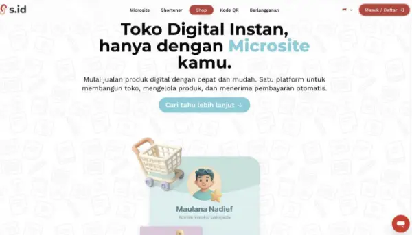 S.id meluncurkan fitur Shop yang memungkinkan pengguna membuat toko digital untuk menjual produk dan layanan digital. (Sumber Foto: Istimewa)