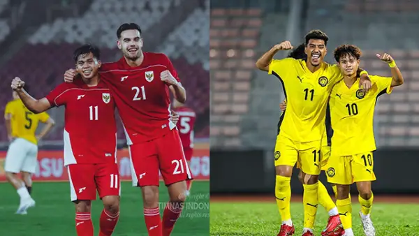 Timnas Indonesia U-23 vs Malaysia U-23 akan menjadi laga menarik di Piala AFF Grup A. (Sumber : X@TimnasIndonesia/Instagram/@malaysia_nt).