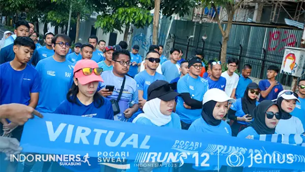 Indorunners Sukabumi sukses menggelar acara Mini Offline Virtual Run 2025. (Sumber : Istimewa.).