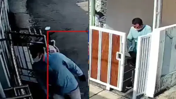 Rekaman aksi maling di Perumahan Grand Sutra, Desa Bojongsawah, Kecamatan Kebonpedes, Kabupatem Sukabumi disatroni maling. Akibatnya uang jutaan rupian raib. Selasa (22/7/2025)  | Foto : Capture CCTV