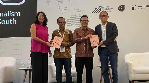 Peluncuran Studi Kelayakan Pembentukan Dana Jurnalisme di Indonesia dalam Konferensi Tech and Journalism in the Global South - CTRL+J di Jakarta (22/7/2025). | Foto: Istimewa