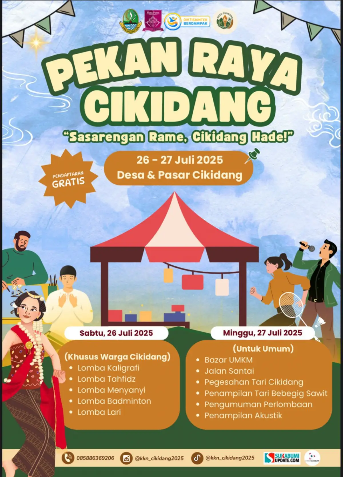 Kelompok 3 KKN Universitas Nusa Putra Sukabumi akan mengadakan kegiatan Pekan Raya Desa Cikidang pada 26 - 27 Juli 2025 | Foto : Dok. KKN Kelompok 3