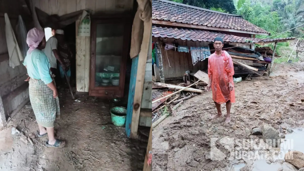 Desa Bangbayang Sukabumi Diterjang Banjir dan Longsor, Ibu Hamil Hampir Hanyut