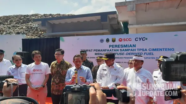 Fasilitas Refuse Derived Fuel (RDF) di Tempat Pengolahan Sampah Akhir (TPSA) Cimenteng, Desa Sukamulya, Kecamatan Cikembar, akhirnya diresmikan, Kamis (31/7/2025) | Foto : Ibnu Sanubari