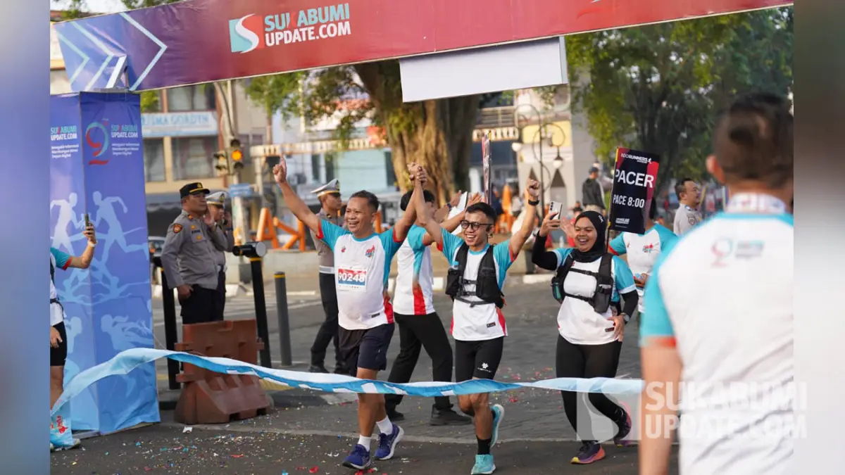 Keseruan event Sukabumi Global FUN RUN 2025 yang digelar sukabumiupdate.com.
