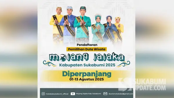 Pendaftaran Mojang Jajaka Kabupaten Sukabumi 2025 di perpanjang (Sumber: dok dispar)
