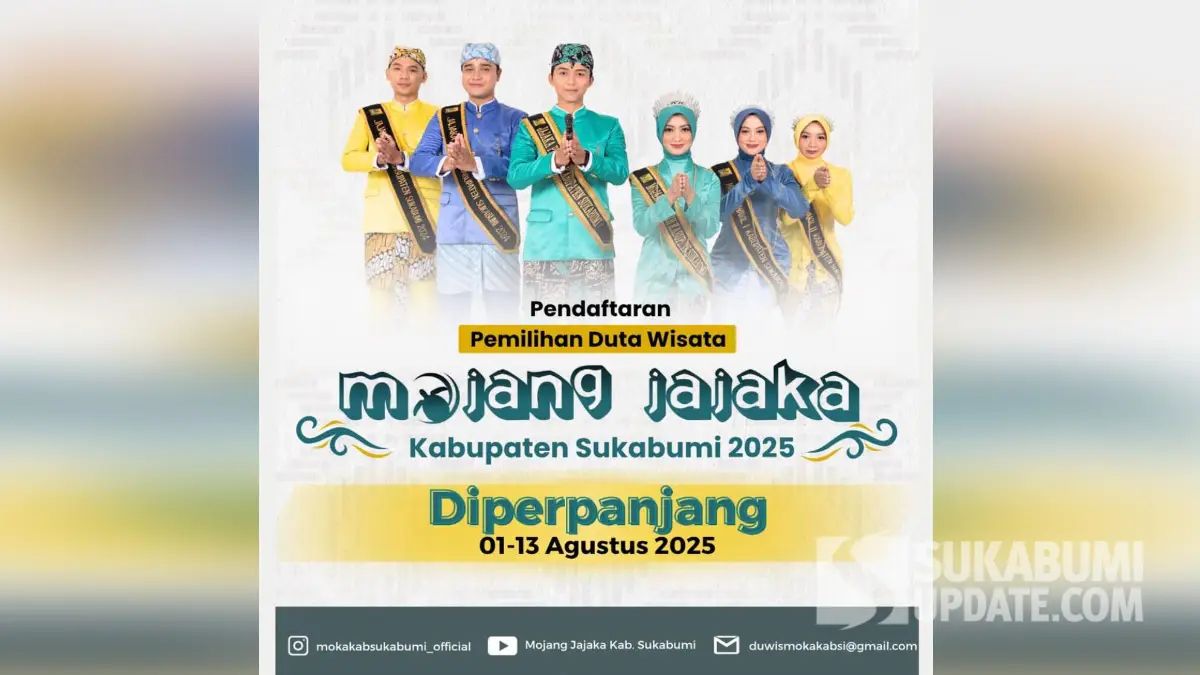 Yuk Ikutan! Dinas Pariwisata Perpanjang Pendaftaran Mojang Jajaka Kabupaten Sukabumi 2025