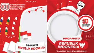 Yuk, pasang twibbon HUT RI ke-80 dan tunjukkan rasa banggamu jadi bagian dari bangsa Indonesia! (Sumber : twibbonize.com).
