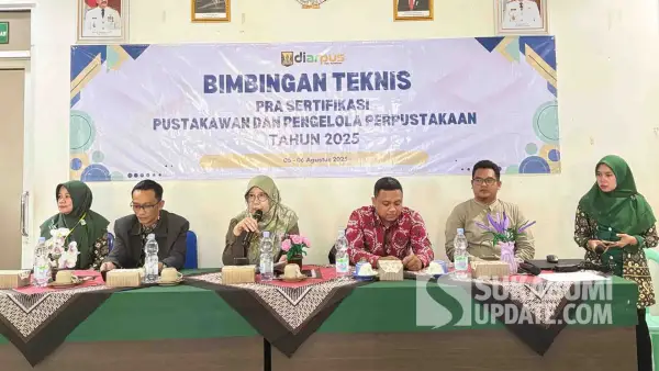 Bimtek Pra-Sertifikasi Pustakawan yang digelar Diarpus Kabupaten Sukabumi. | Foto: Istimewa