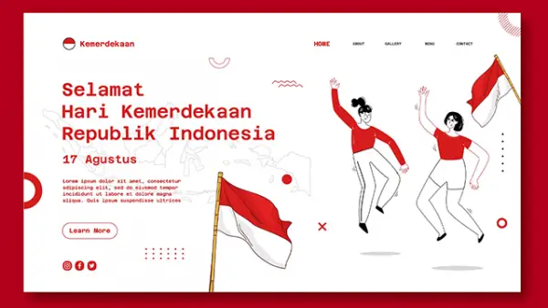 Poster Hari Kemerdekaan RI ke-80 ini bisa digunakan untuk memeriahkan perayaan di tahun ini. (Sumber : Freepik.com/@Freepik).