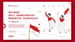 Poster Hari Kemerdekaan RI ke-80 ini bisa digunakan untuk memeriahkan perayaan di tahun ini. (Sumber : Freepik.com/@Freepik).