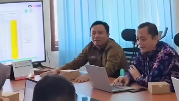 Kepala Bidang Sarana Pertanian, Deni Ruslan, usai mengikuti Rapat Koordinasi Sinkronisasi Data Tanam dan Panen bersama BPS Kabupaten Sukabumi dan Pusat PVTPP, Selasa (5/8/2025). (Sumber Foto: Istimewa)