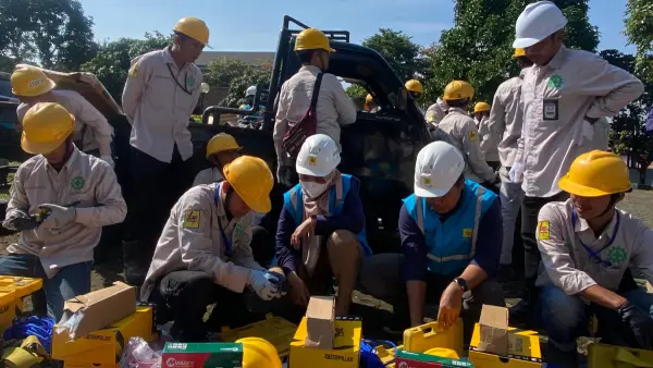Gelar Pasukan dan Peralatan, Selasa (5/8/), di halaman kantor PLN UP3 Sukabumi. (Sumber: dok pln)