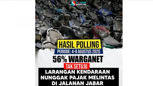 Setujukah Anda? Larangan kendaraan nunggak pajak melintas di jalanan Jawa Barat menuai pro dan kontra. (Sumber : Sukabumiupdate.com).