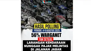 Setujukah Anda? Larangan kendaraan nunggak pajak melintas di jalanan Jawa Barat menuai pro dan kontra. (Sumber : Sukabumiupdate.com).