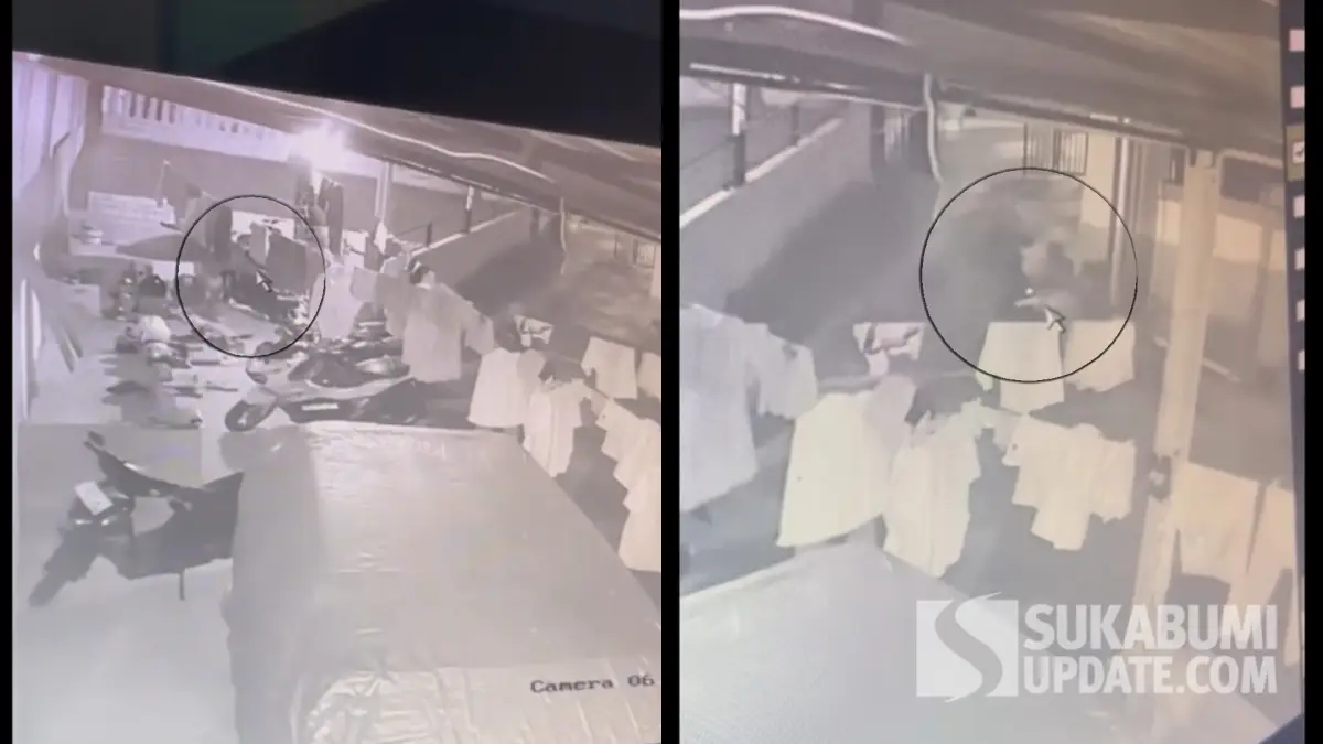 CCTV Rekam Pencurian 3 Motor Mahasiswa KKN di Cisolok Sukabumi, Polisi Cek TKP