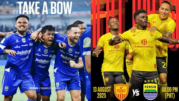 Persib Bandung vs Manila Digger, di play-off AFC Champions League (ACL) Two 2025/2026 (Sumber : X@persib/Instagram/@maniladigger_fc).
