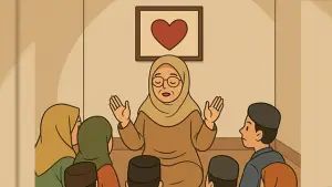 Ilustrasi - Janji Surga dengan Infak Rp 1 Juta? Kasus "Umi Cinta" Bikin Resah Warga (Sumber : AI/ChatGPT).
