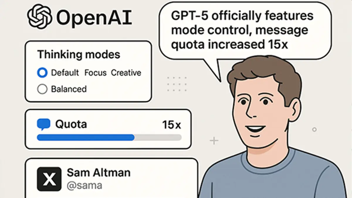 OpenAI Rilis Fitur Mode Berpikir Baru di GPT-5, Lonjakan Pengguna Naik 15 Kali Lipat!