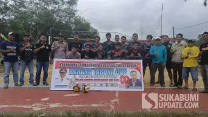 Pemdes Cidolog Sukabumi menggelar turnamen olahraga antar kedusunan untuk memeriahkan HUT ke-80 RI. (Sumber Foto: Pemdes Cidolog)