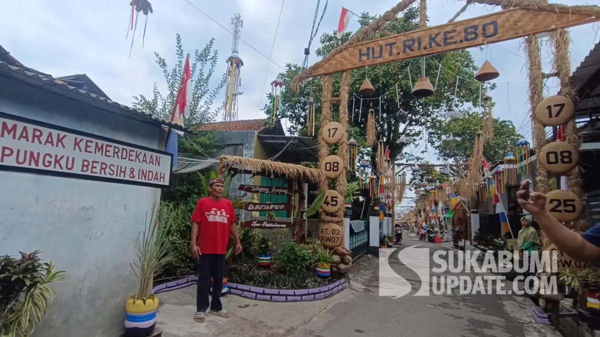 Balik ka Lembur! Tema Hiasan Warga Palabuhanratu Sukabumi Sambut HUT Kemerdekaan