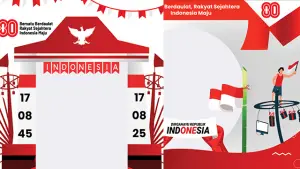 Meriahkan HUT RI ke-80 dengan cara sederhana tapi penuh makna! Yuk pasang foto profil dengan Twibbon bertema kemerdekaan. (Sumber : twibbonize.com).