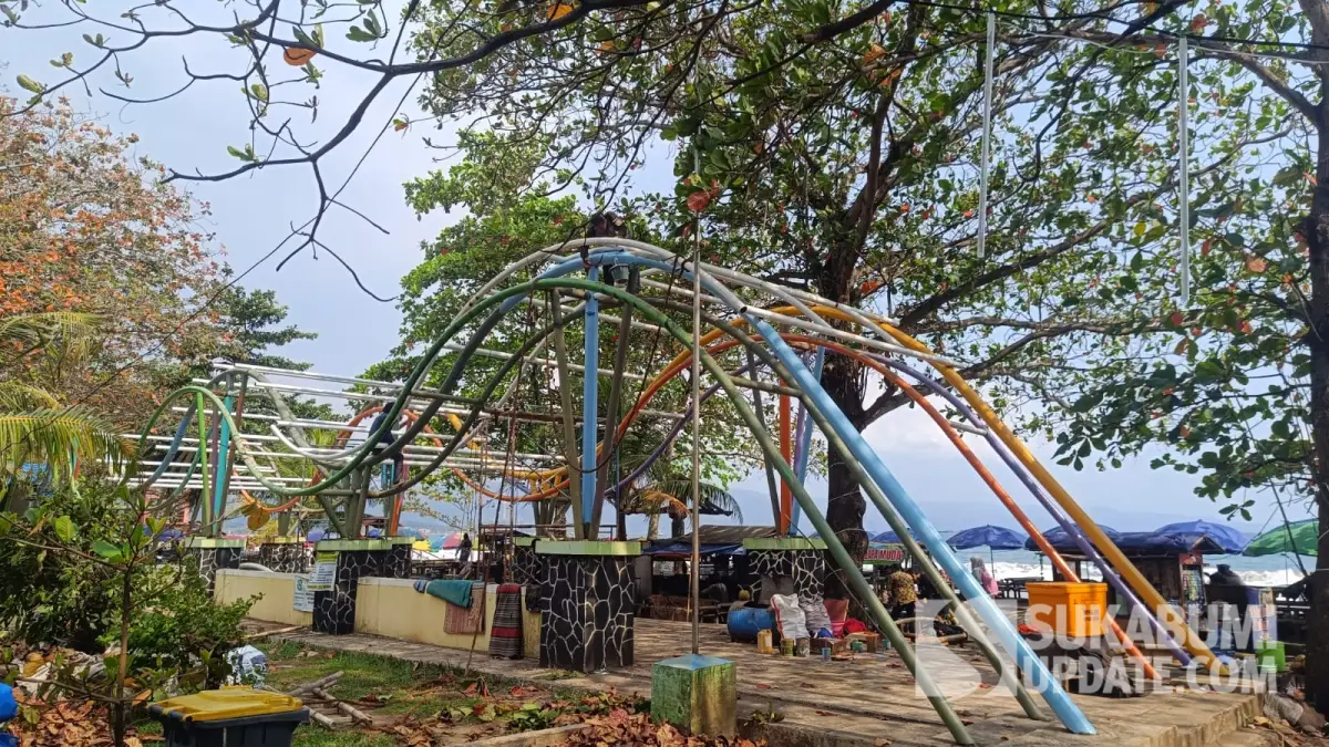 Disperkim Sukabumi Perbaiki Shelter RTH Pantai Citepus, Anggarkan Rp 198 Juta untuk Kenyamanan Wisatawan