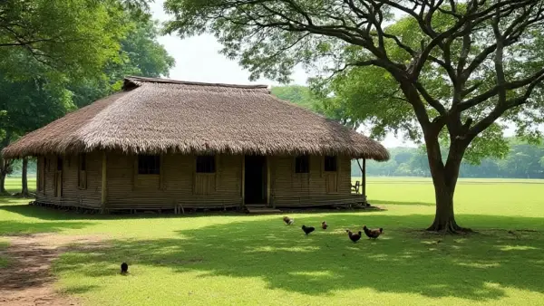 Cara memilih tempat atau tanah untuk membangun rumah seperti dalam naskah kuno Warugan Lemah | Foto : Metai AI