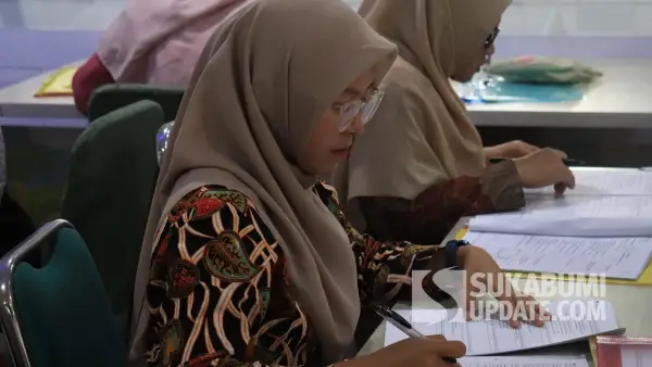 Proses Sertifikasi Profesi Pustakawan yang dilaksanakan di Aula Gedung Perpustakaan. | Foto: Istimewa