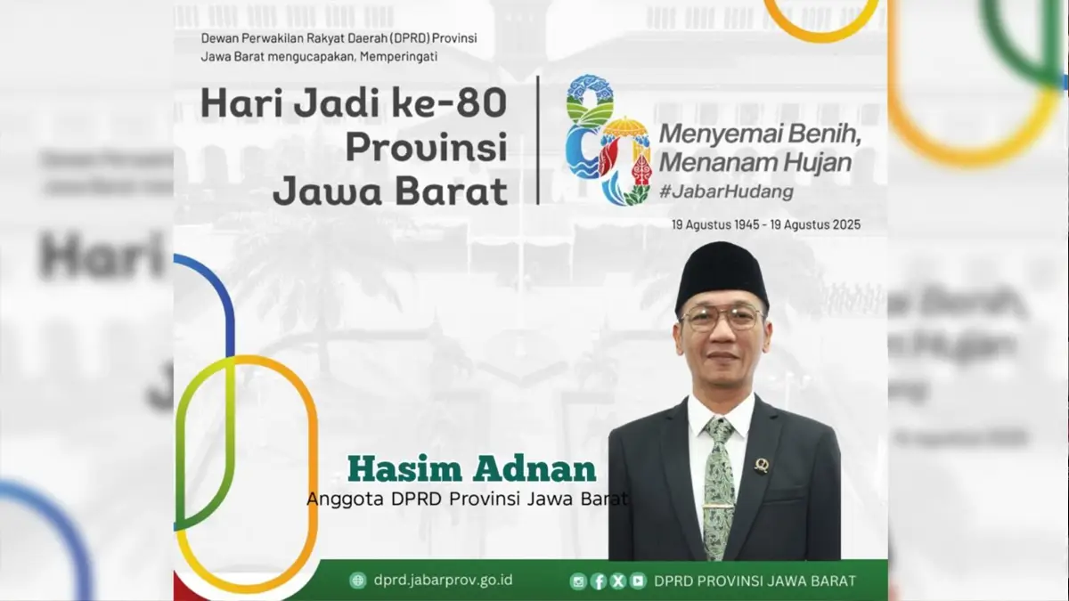 Hasim Adnan Ajak Warga Jawa Barat Perkuat Kebersamaan di Hari Jadi ke-80