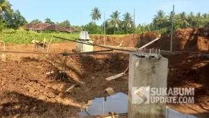 Lokasi pembangunan tower telekomunikasi di Kampung Sumurbandung, Desa Pasiripis, Kecamatan Surade, Kabupaten Sukabumi. | Foto: SU/Ragil Gilang