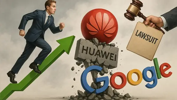 Ilustrasi - NVIDIA memecahkan rekor keuangan, Huawei yang kembali dihantam sanksi AS, Google digugat triliunan, hingga kasus penipuan. (Sumber : Prompting AI/ChatGPt).
