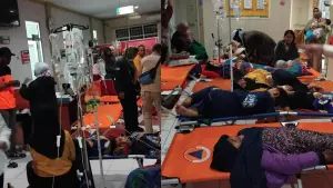 Korban keracunan massal di Tugubandung Kabandungan Kabupaten Sukabumi (Sumber: dpk p2bk)