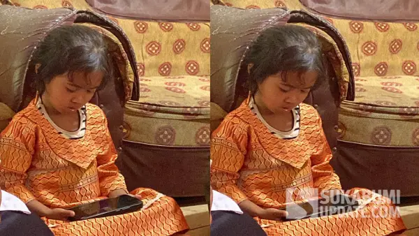 Risna (6 tahun), kakak kandung almarhumah Siti Raya, warga kabandungan Kabupaten Sukabumi |  Foto : Ibnu Sanubari/Dok keluarga