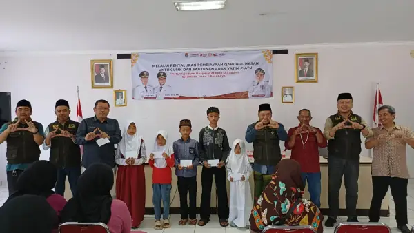 Tim Sosialisasi Wakaf Kota Sukabumi menggelar acara Sosialisasi Wakaf Uang dan Penyaluran Manfaat Wakaf di Aula Kecamatan Citamiang, Selasa (26/8/2025) | Foto : Dok. Tim Wakaf