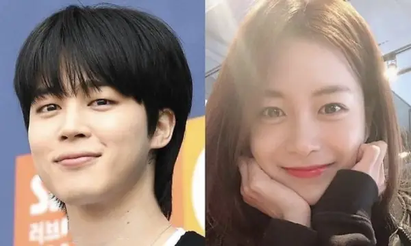 Potret Jimin BTS dan Song Da Eun, yang di isukan kencan usai cuplikan video singkat di elevator (Sumber : Allkpop)