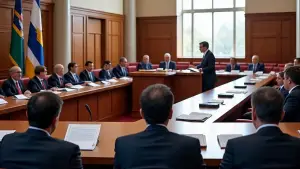 Ilustrais rapat perencanaan publik dari dewan perwakilan rakyat daerah | Foto : Meta AI
