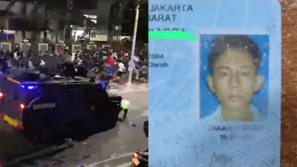 Identitas driver ojol korban rantis Brimob akhirnya terungkap, bernama Affan Kurniawan (Sumber : X@berlianidris).